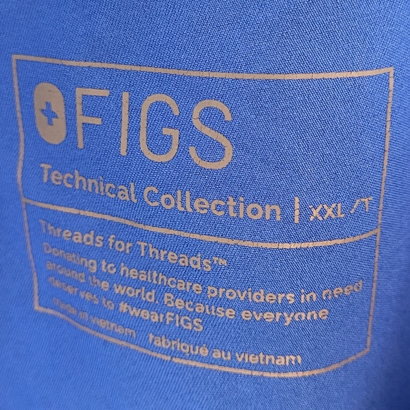 Figs Kade Blue Straight Leg Scrubs Size XXL Tall - Picture 5 of 9